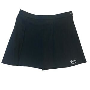 Vintage Guess 90s Mini Tennis Core Wrap Around Skirt Black Large Made in USA